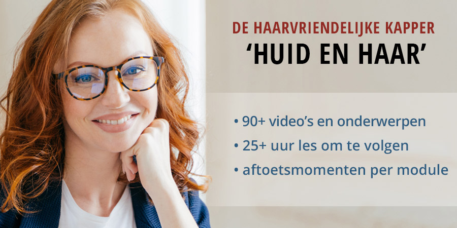 Index van opleiding ‘Huid en haar’: 90+ onderwerpen met video, 25+ uur les om te volgen, toetsmomenten per module
